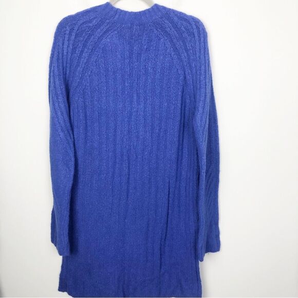 ANTHROPOLOGIE | MOTH Oversized High Low Button Front Blue Cardigan Women’s Small - Picture 8 of 11